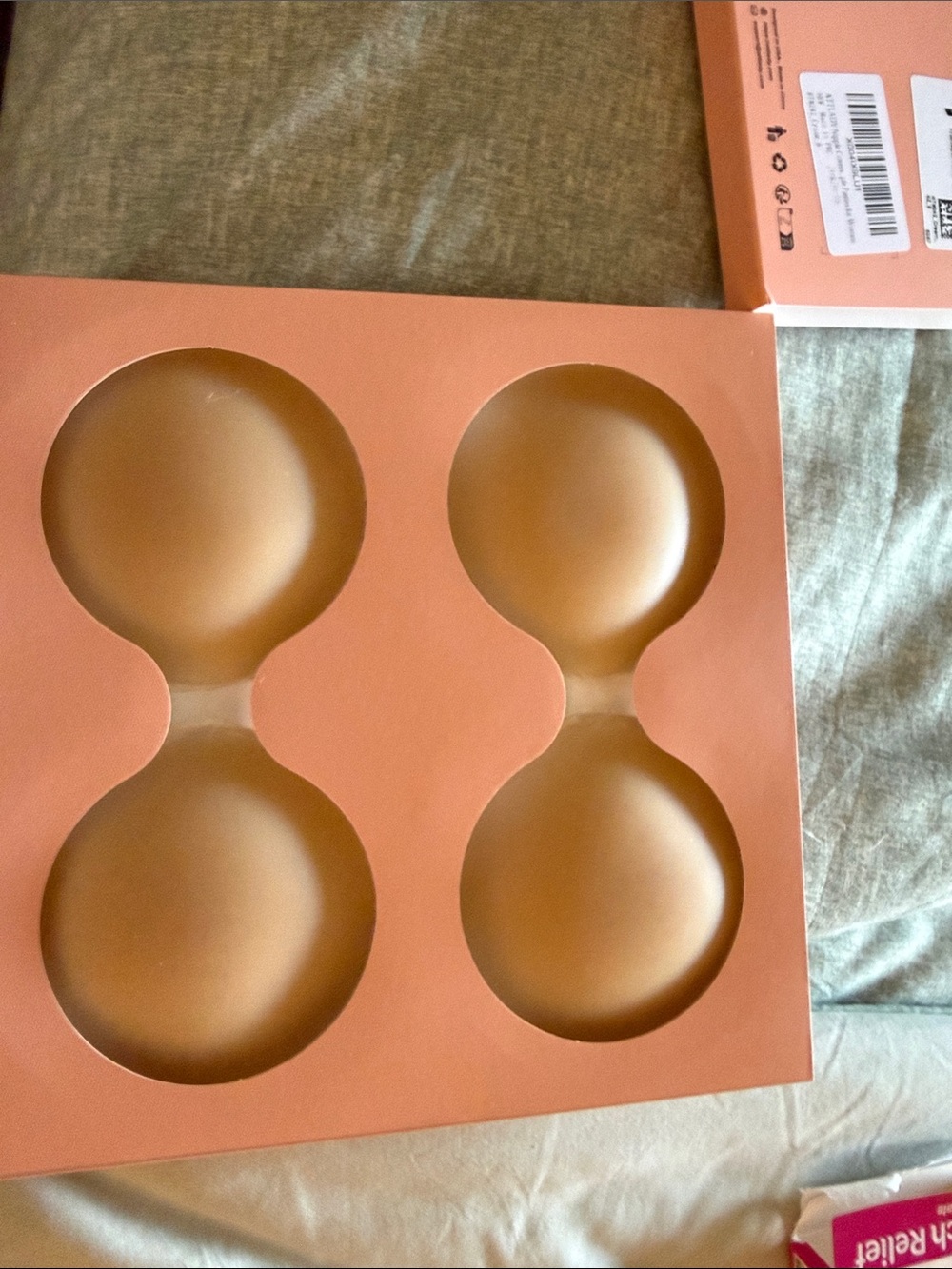 Strapless Adhesive Bra Cups - Peach Nude